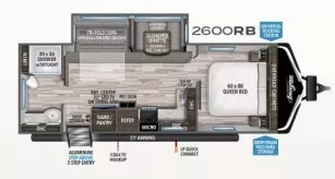 29' 2020 Grand Design Imagine 2600RB w/Slide Floorplan