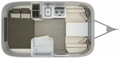 17' 2019 Airstream Bambi Sport 16RB Floorplan