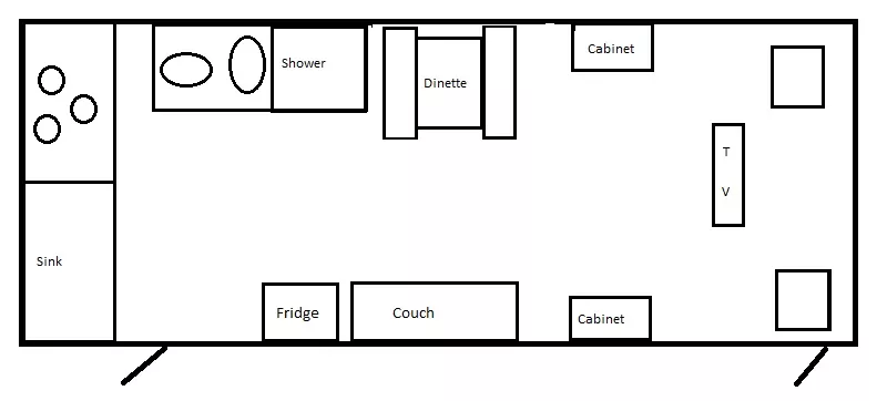 23' 2002 Kodiak VXL2000 Floorplan