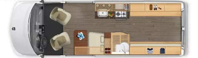 20' 2018 Hymer AKTIV Floorplan