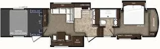 44' 2016 Drv Full House LX450 w/4 Slides & Generator  - Toy Hauler Floorplan