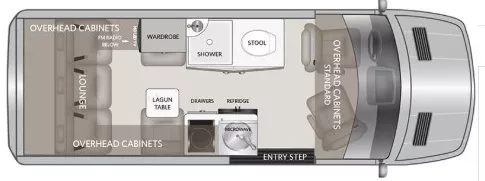 19' 2024 Midwest Automotive Design American Coach Freedom 4x4 PATRIOT FD2 144 Floorplan