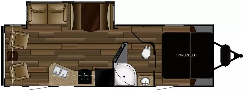 31' 2018 Cruiser RV Radiance Ultra Lite 25RL w/Slide Floorplan