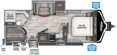 30' 2021 Grand Design Imagine 2400BH w/Slide - Bunk House Floorplan