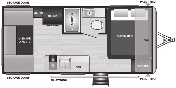 21' 2023 Keystone Springdale 1750RD Floorplan