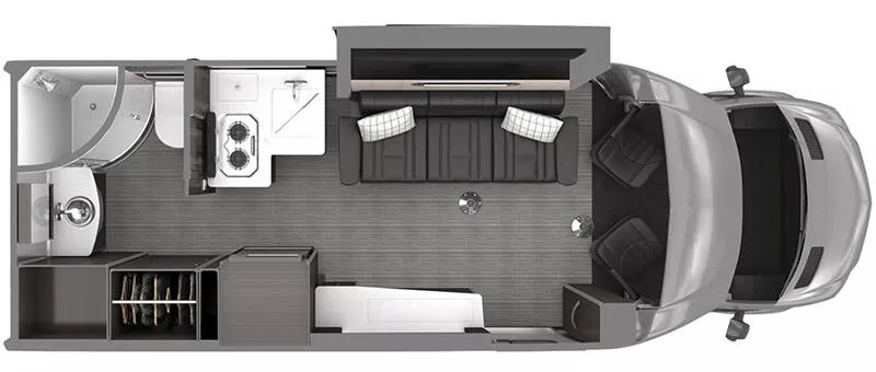 25' 2021 Airstream Atlas Murphy Suite Diesel TOMMY BAHAMA w/Slide Floorplan