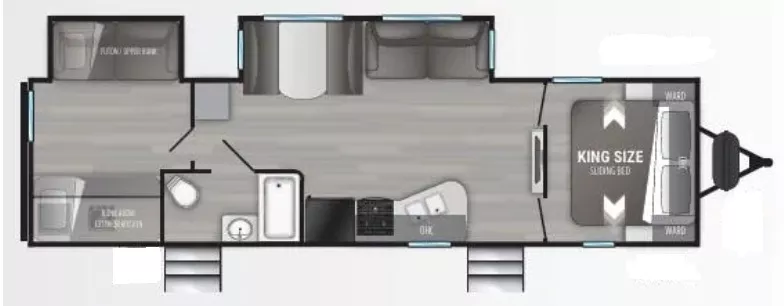 36' 2022 Cruiser RV Embrace Ultra Lite EL-310 w/2 Slides - Bunk House Floorplan