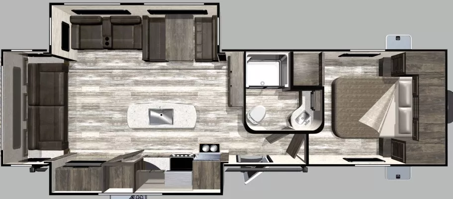 33' 2019 Highland RV Mesa Ridge Limited 275RLS w/2 Slides Floorplan