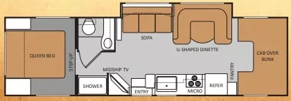 32' 2011 Four Winds 31K w/Slide Floorplan
