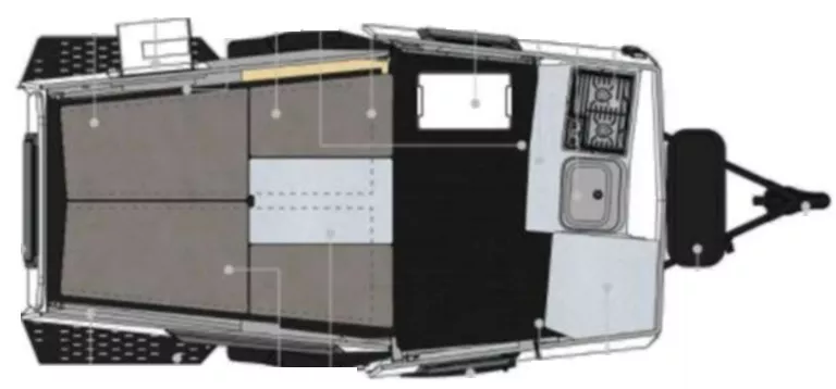 15' 2022 Taxa Overland Series Cricket CRICKET Floorplan