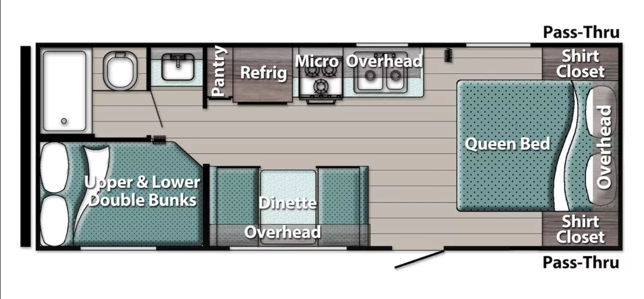 26' 2026 Gulf Stream Enlighten 25BH - Bunk House Floorplan
