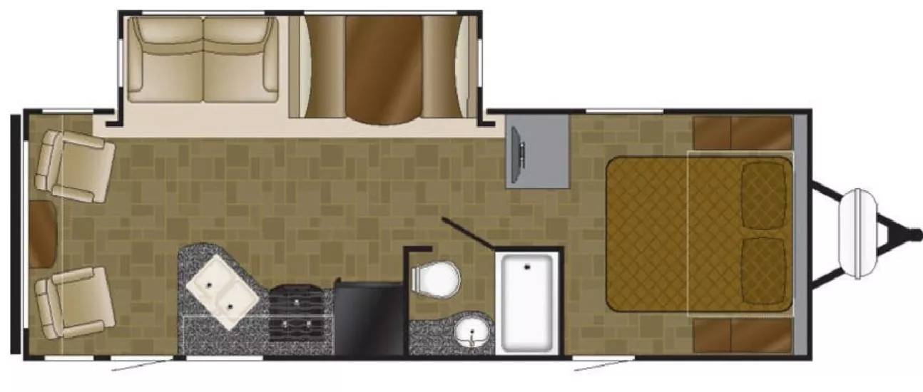 30' 2018 Heartland Mallard M-27 w/Slide Floorplan