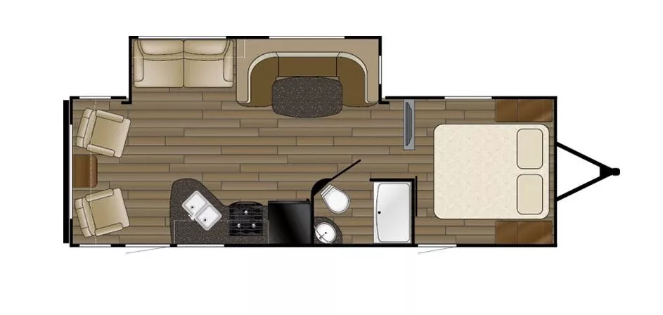 29' 2017 Heartland Trailerrunner 25RL w/Slide Floorplan