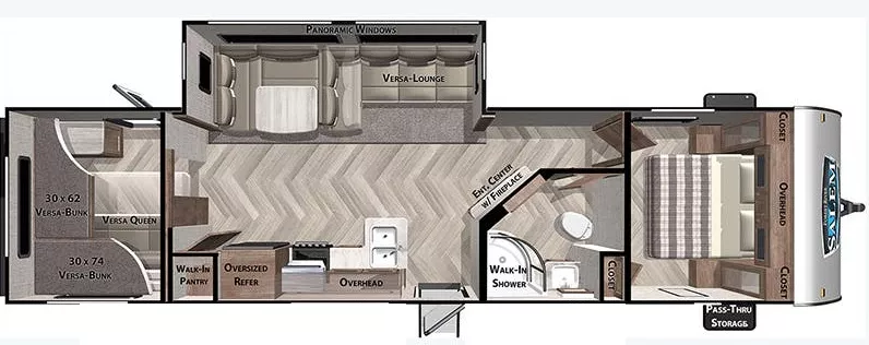 36' 2021 Forest River Salem 29VBUD w/Slide - Bunk House Floorplan