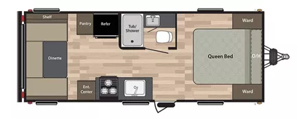 24' 2017 Keystone Springdale Summerland SM2020 Floorplan