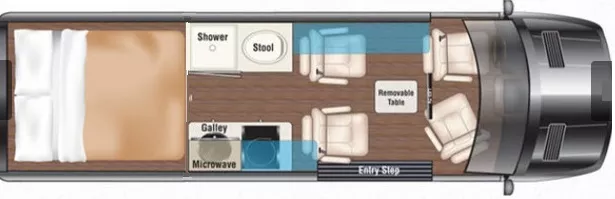 24' 2019 Midwest Automotive Design Weekender 3500 MD4 Floorplan