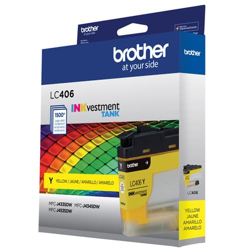 Brother Genuine LC406YS Standard-Yield Yellow Ink Cartridge
