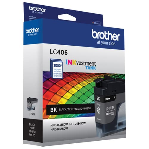 Brother Genuine LC406BKS INKvestment Tank Standard-Yield Black Ink Cartridge