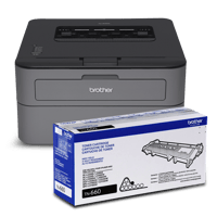 Brother RHL-L2320D Refurbished Monochrome Laser Printer Bundle with Starter Toner and TN660 High Yield Black Laser Toner Cartridge
