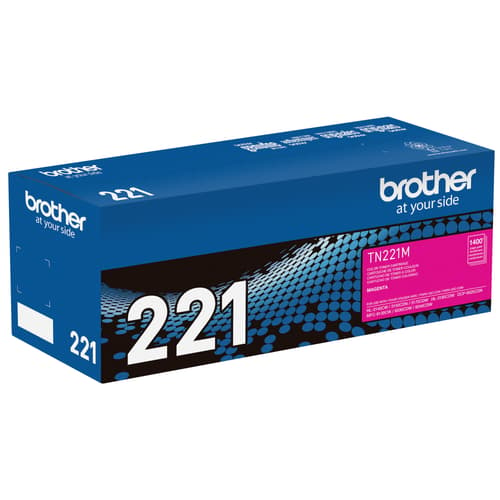 Brother TN221M Magenta Toner Cartridge, Standard Yield