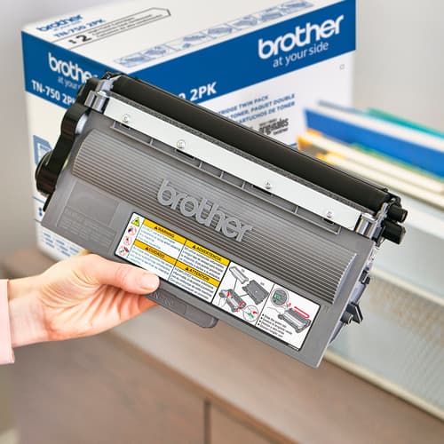 Brother Genuine TN750 2PK High-Yield Black Toner Cartridge Multipack