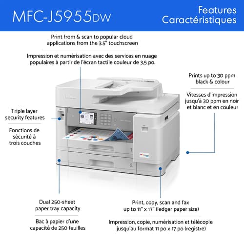 Brother INKvestment Tank MFC-J5955DW All-in-One Business A3 Colour Inkjet Printer