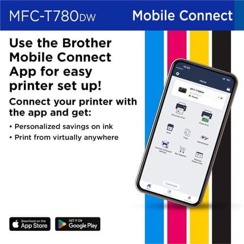 Brother INKvestment Tank MFC-T780DW Wireless Colour Inkjet All-in-One with Duplex Printing and Up to 3 Years of In-Box Ink