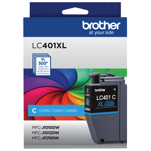 Brother Genuine LC401XLCS High-Yield Cyan Ink Cartridge