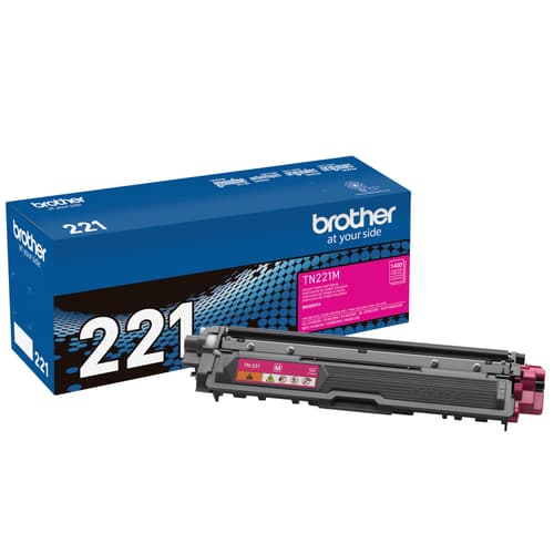 Brother TN221M Magenta Toner Cartridge, Standard Yield