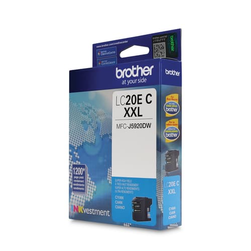 Brother LC20ECS INKvestment Cyan Ink Cartridge, Super High Yield (XXL Series)