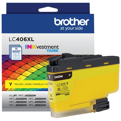 Brother Genuine LC406XLYS High-Yield Yellow Ink Cartridge