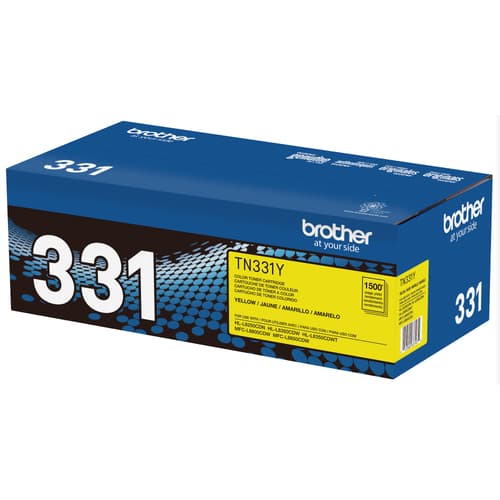 Brother TN331Y Yellow Toner Cartridge, Standard Yield