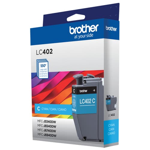 Brother Genuine LC402CS Standard Yield Cyan Ink Cartridge