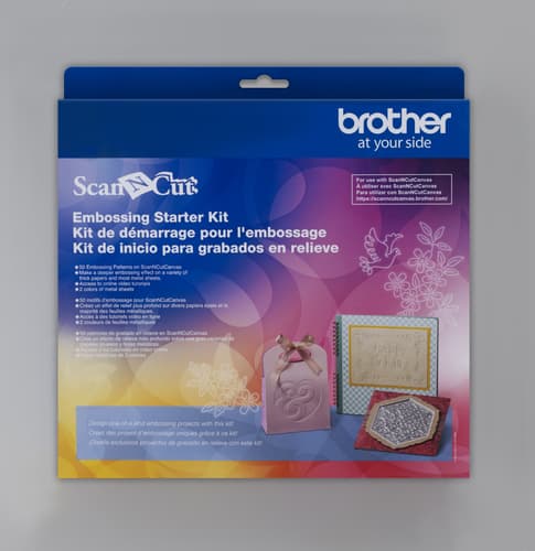 Brother ScanNCut Embossing Starter Kit CAEBSKIT1, Accessory Set with  Embossing Mat, Tools, Metal Sheets and 50 Embossing Patterns for ScanNCut  DIY