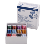 Brother SAETTSIT 12-Colour Satin Finish Embroidery Thread Set