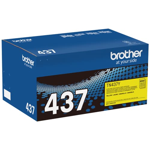 Brother Genuine TN437Y Ultra High‐Yield Yellow Toner Cartridge