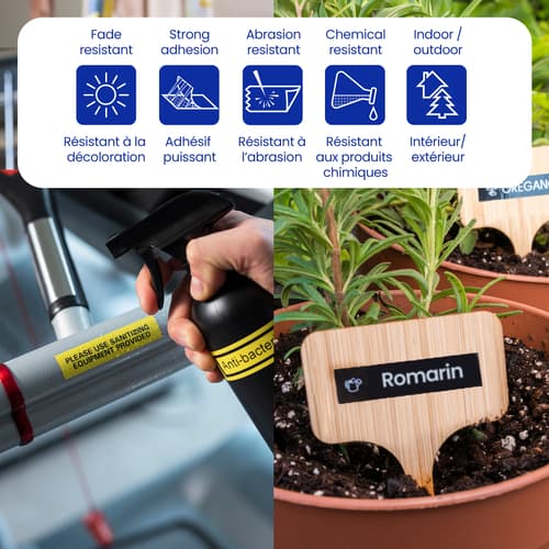 Brother Genuine TZe-2212PK Black on White Laminated Tape 2-Pack for Select P-touch Label Makers, 9 mm wide x 8 m long