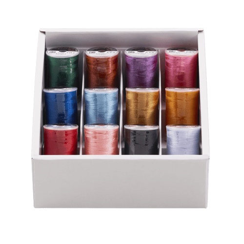 Brother SAETTSIT 12-Colour Satin Finish Embroidery Thread Set