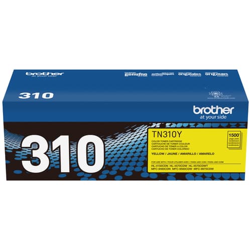 Brother TN310Y Yellow Toner Cartridge, Standard Yield