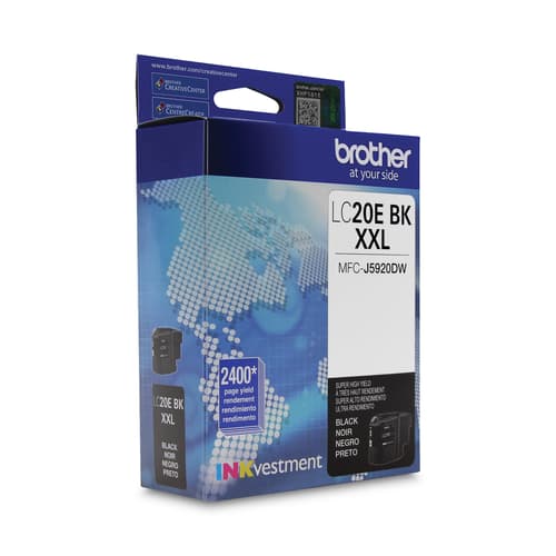 Brother LC20EBKS INKvestment Black Ink Cartridge, Super High Yield (XXL Series)