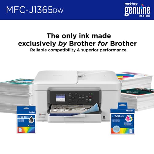 Brother INKvestment MFC-J1365DW Wireless Colour Inkjet All-in-One Printer with Auto Duplex Printing and 1.8” Colour Display
