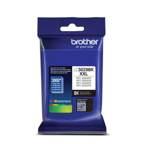 Brother LC3029BKS Black INKvestment Tank Ink Cartridge, Super High Yield