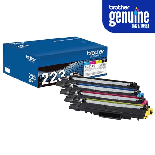 Brother Genuine TN223 4PK Standard-Yield Toner Cartridge Multipack