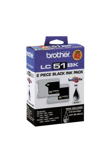 Brother LC512PKS 2-Pack of Innobella Black Ink Cartridges, Standard Yield