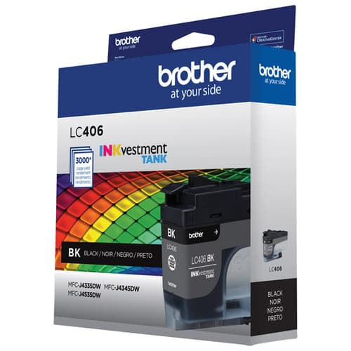 Brother Genuine LC406BKS INKvestment Tank Standard-Yield Black Ink Cartridge