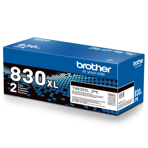 Brother Genuine TN830XL2PK High Yield Black Toner Cartridge 2-Pack for up to 6,000 Pages