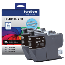 Brother Genuine LC401XL2PKS High-Yield Black Ink Cartridge 2-Pack