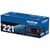 Brother TN221BK Black Toner Cartridge, Standard Yield