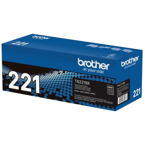 Brother TN221BK Black Toner Cartridge, Standard Yield - Brother Canada