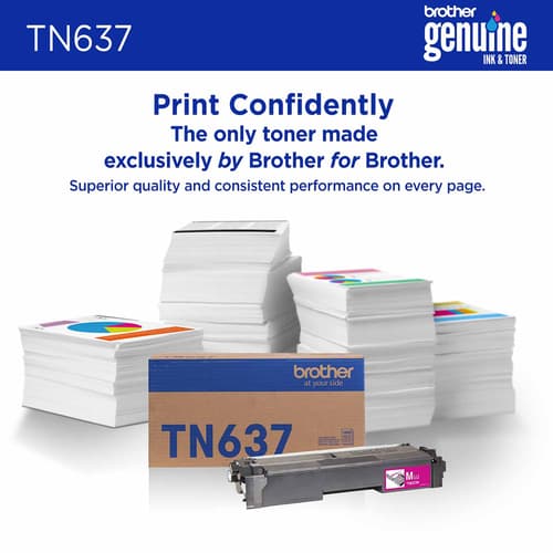 Brother Genuine TN637M Ultra High Yield Magenta Toner Cartridge